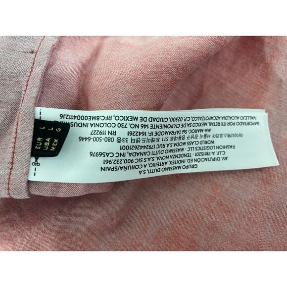 Massimo Dutti Women Midi Slip Dress L Large Red Ombre Print Flowing 6641/813 NWT - Picture 8 of 11